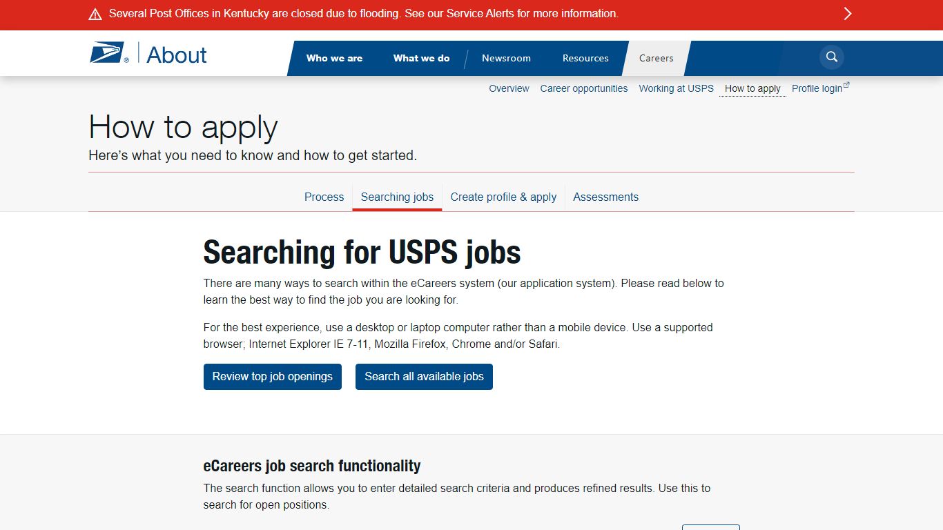 Searching for USPS jobs - Careers - About.usps.com